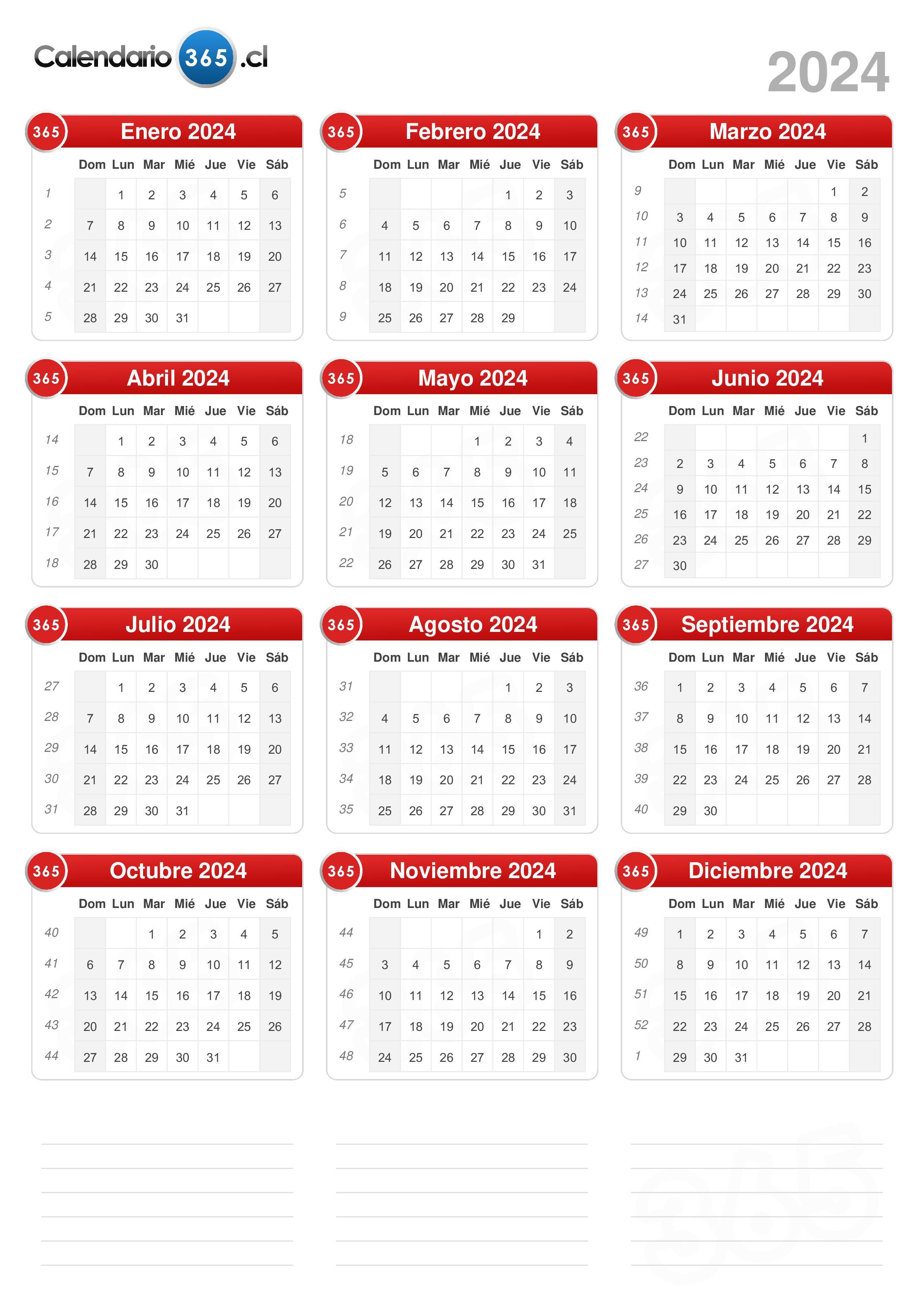 Calendario 2024